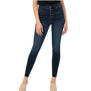 Kut From the Kloth Connie Fab Ab High Rise Raw Hem Ankle Skinny Jeans